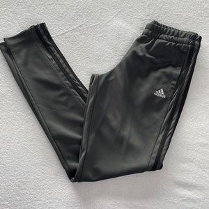 Adidas Dark Grey w/ Black Stripes Climalite Warm Up Pants